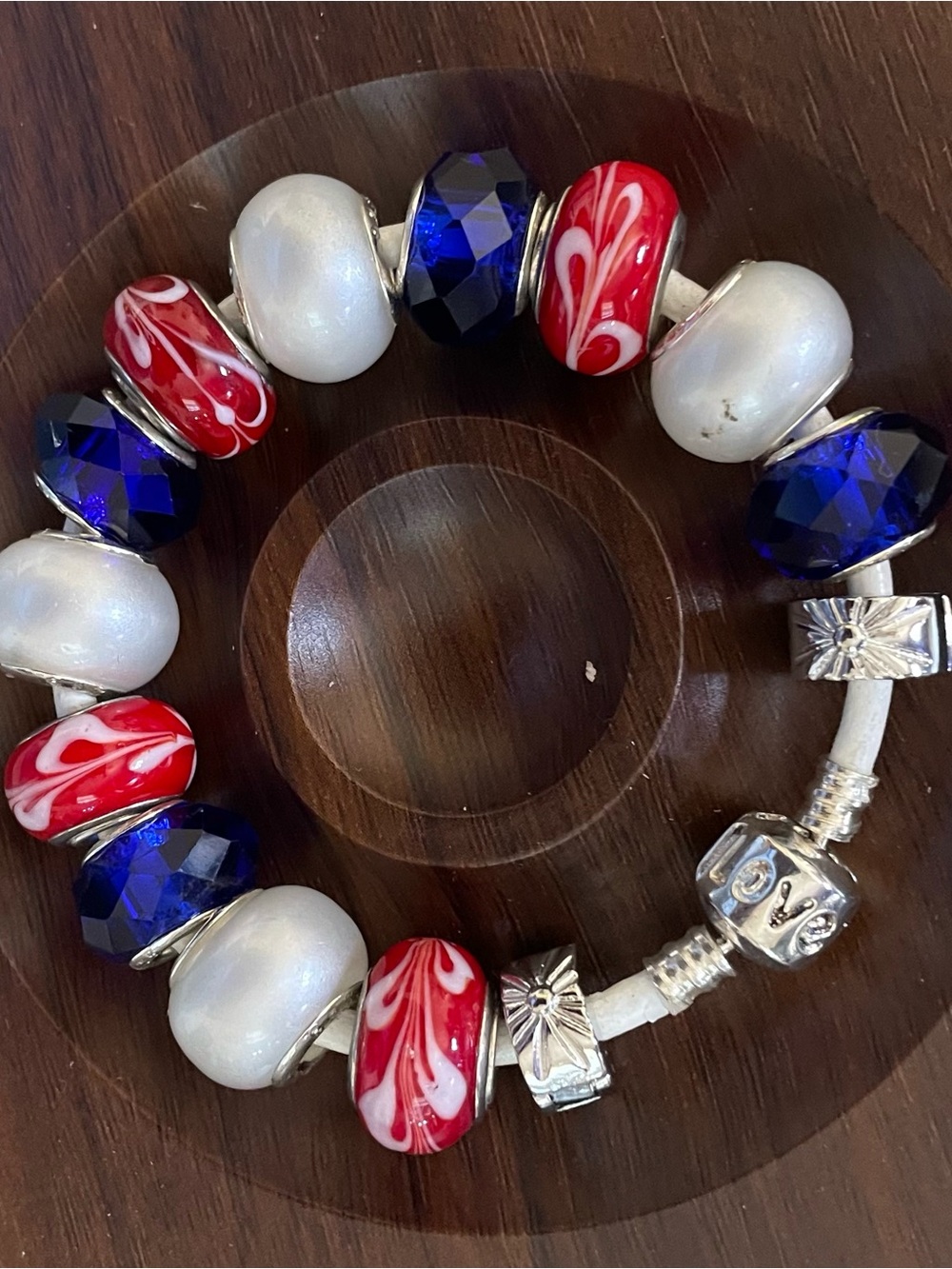 Handmade Glass beads bracelets with cat/ dog accents.